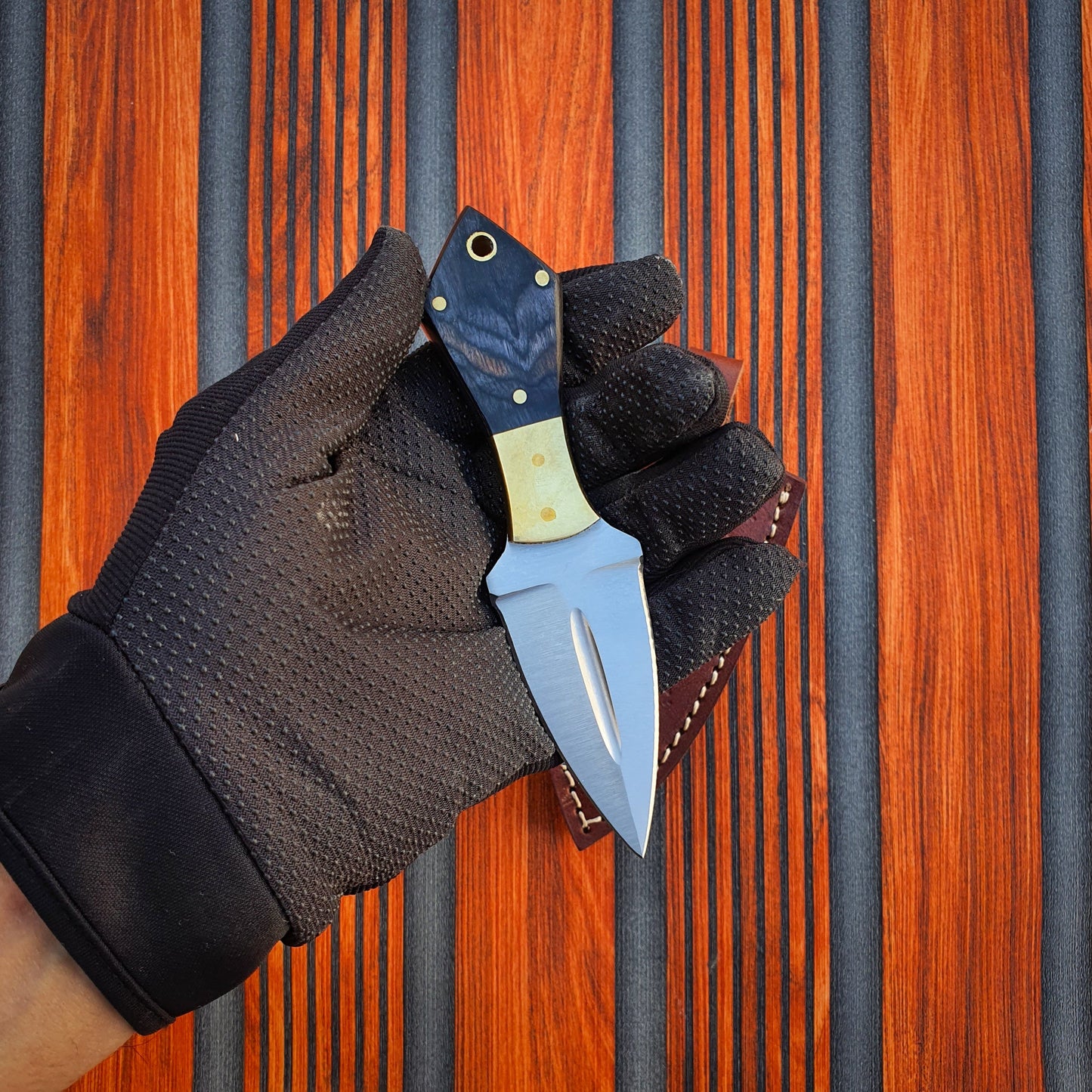 Handmade Push Dgr with Leather Sheath