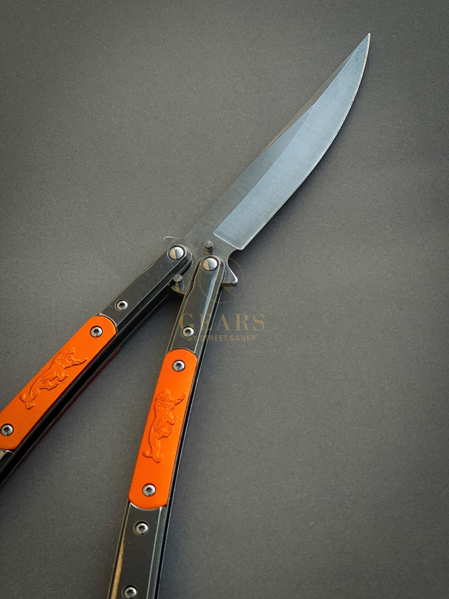 Butterfly Knife ( Orange Handle )