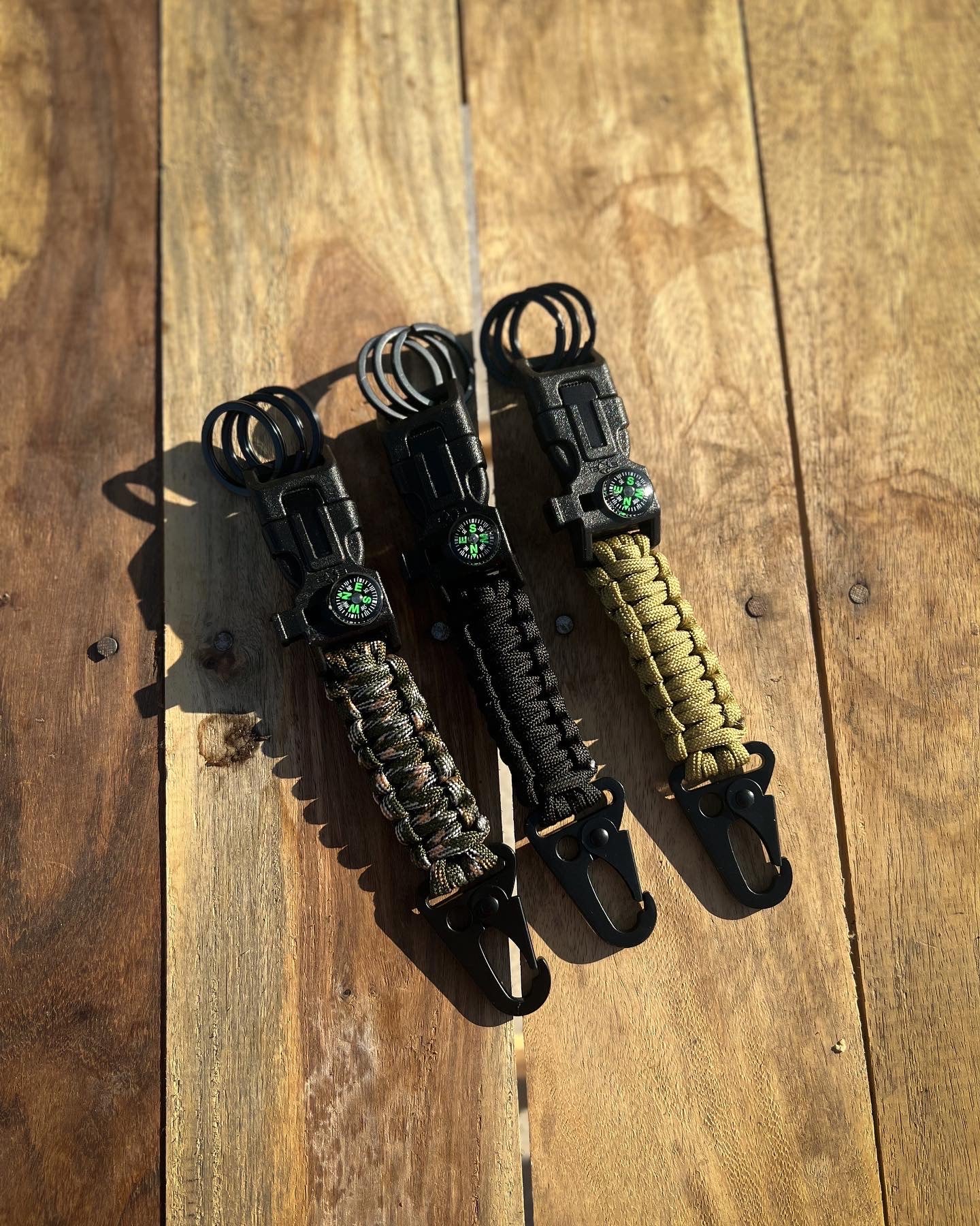 Paracord Fire Starter Tactical Keychain with Whistle