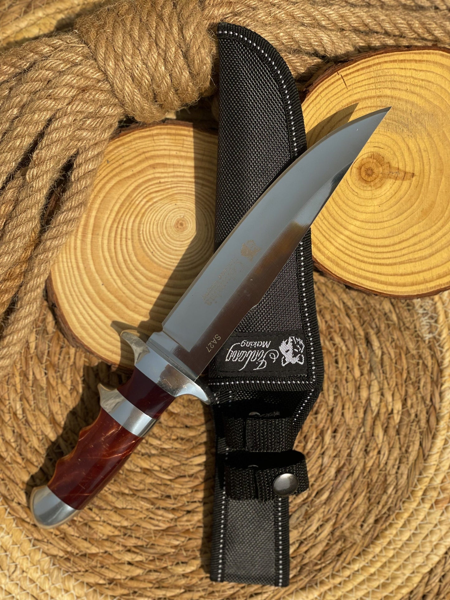 Full Tang Columbia Knife SA27 ( Dark Brown Handle )